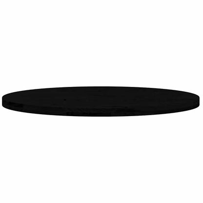vidaXL Tischplatte Dunkelbraun 100x50x4 cm Massivholz Eiche Oval