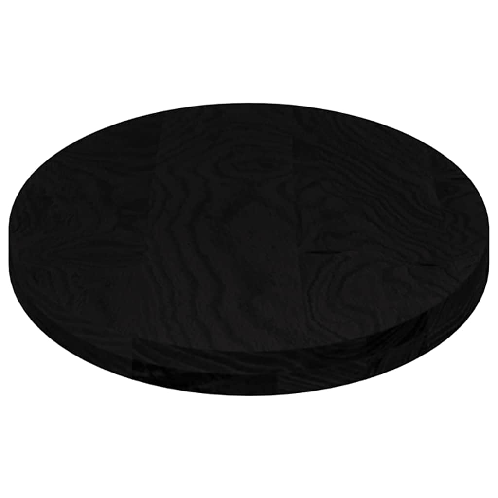 vidaXL Tischplatte Dunkelbraun 100x50x4 cm Massivholz Eiche Oval