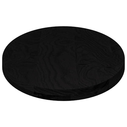 vidaXL Tischplatte Dunkelbraun 100x50x4 cm Massivholz Eiche Oval