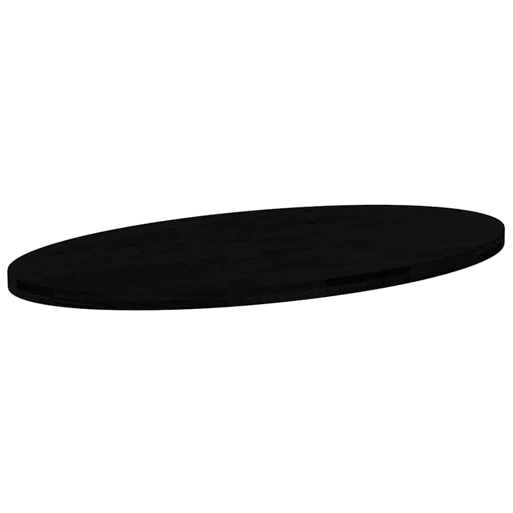 vidaXL Tischplatte Dunkelbraun 120x60x4 cm Massivholz Eiche Oval
