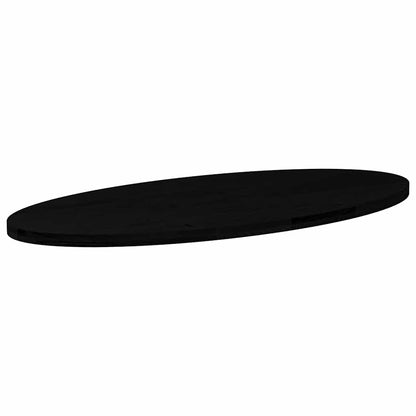 vidaXL Tischplatte Dunkelbraun 140x60x4 cm Massivholz Eiche Oval