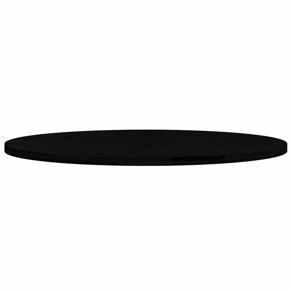 vidaXL Tischplatte Dunkelbraun 140x60x4 cm Massivholz Eiche Oval