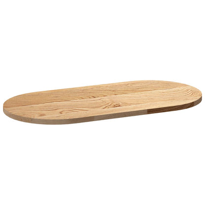 vidaXL Tischplatte 80x40x2 cm Massivholz Eiche Oval