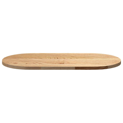 vidaXL Tischplatte 80x40x2 cm Massivholz Eiche Oval