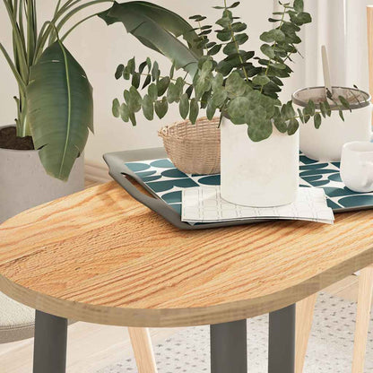 vidaXL Tischplatte 80x40x2 cm Massivholz Eiche Oval