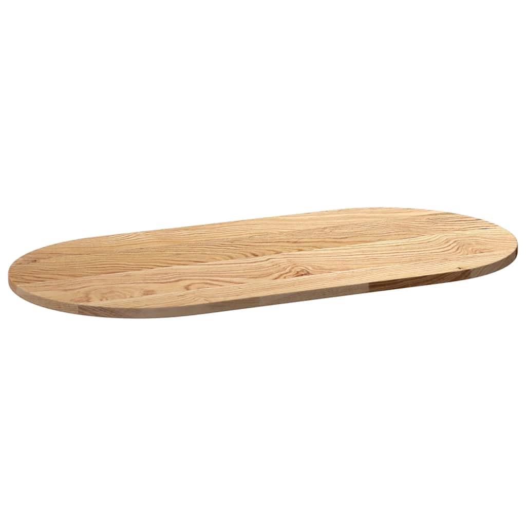 vidaXL Tischplatte 100x50x2 cm Massivholz Eiche Oval