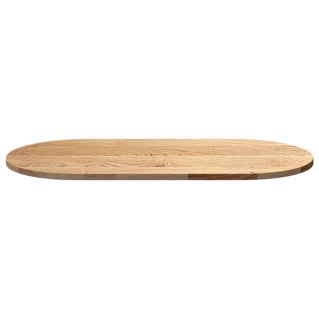 vidaXL Tischplatte 100x50x2 cm Massivholz Eiche Oval
