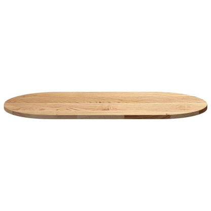 vidaXL Tischplatte 100x50x2 cm Massivholz Eiche Oval