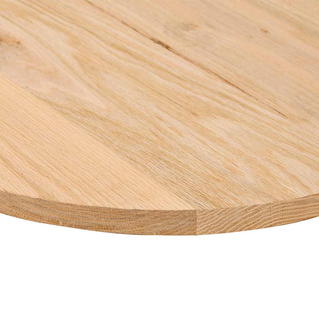 vidaXL Tischplatte 100x50x2 cm Massivholz Eiche Oval