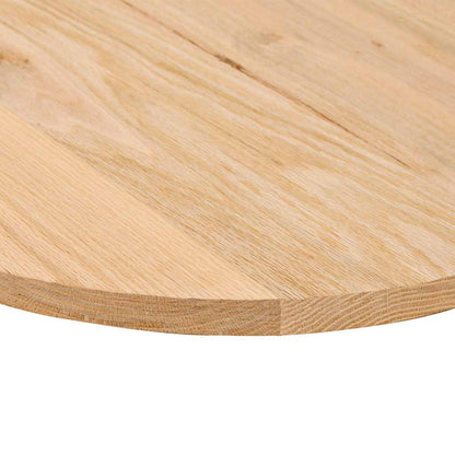 vidaXL Tischplatte 100x50x2 cm Massivholz Eiche Oval