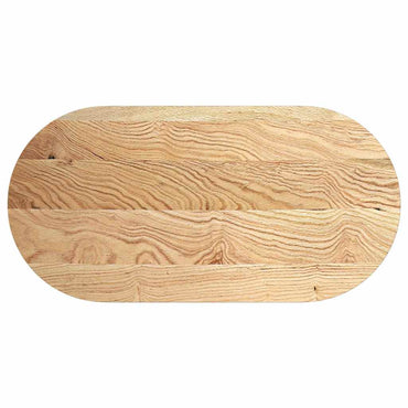 vidaXL Tischplatte 120x60x2 cm Massivholz Eiche Oval