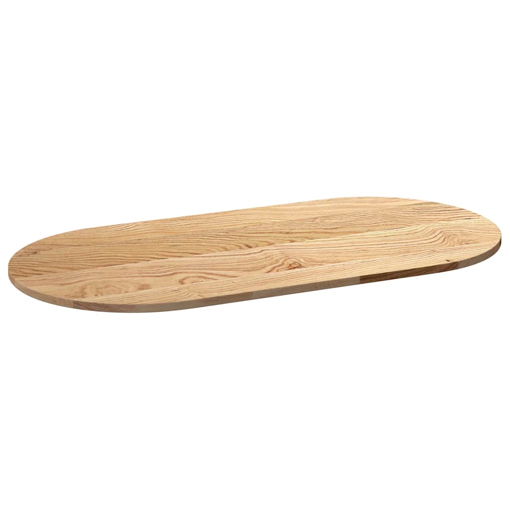 vidaXL Tischplatte 120x60x2 cm Massivholz Eiche Oval