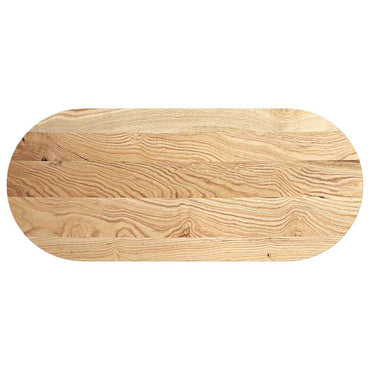 vidaXL Tischplatte 140x60x2 cm Massivholz Eiche Oval