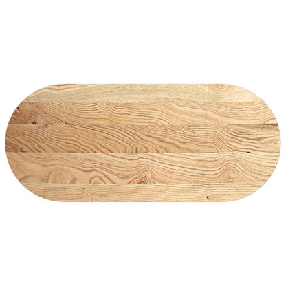 vidaXL Tischplatte 140x60x2 cm Massivholz Eiche Oval
