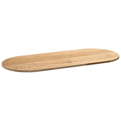vidaXL Tischplatte 140x60x2 cm Massivholz Eiche Oval