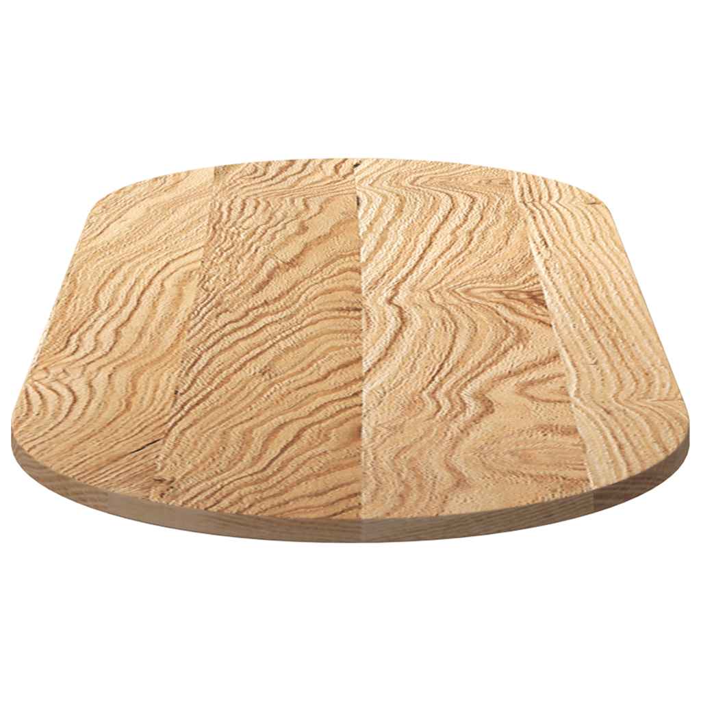 vidaXL Tischplatte 140x60x2 cm Massivholz Eiche Oval