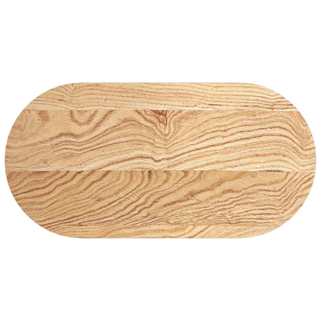 vidaXL Tischplatte 80x40x4 cm Massivholz Eiche Oval
