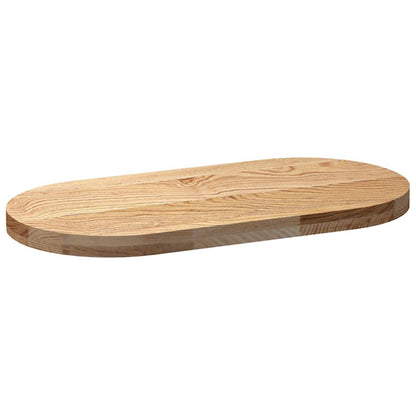 vidaXL Tischplatte 80x40x4 cm Massivholz Eiche Oval