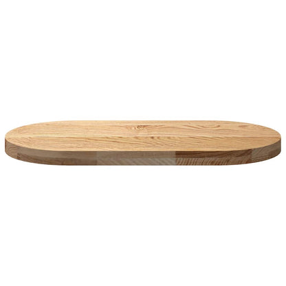 vidaXL Tischplatte 80x40x4 cm Massivholz Eiche Oval