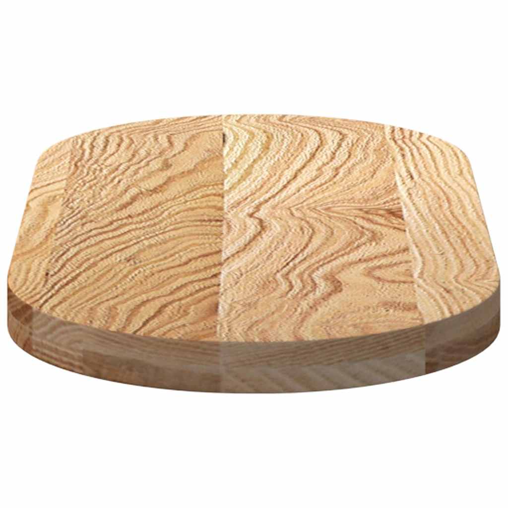 vidaXL Tischplatte 80x40x4 cm Massivholz Eiche Oval