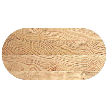 vidaXL Tischplatte 100x50x4 cm Massivholz Eiche Oval