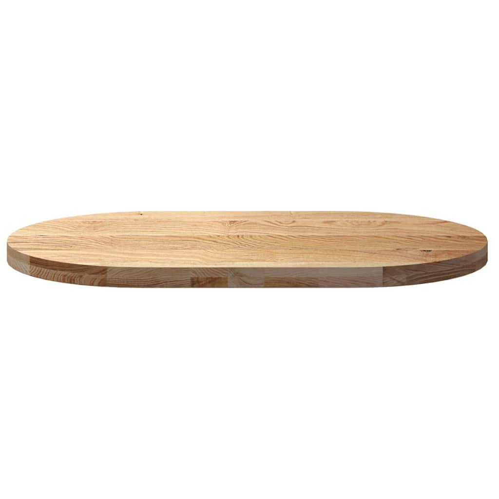 vidaXL Tischplatte 100x50x4 cm Massivholz Eiche Oval