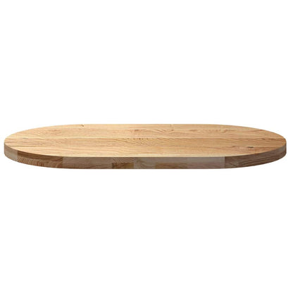 vidaXL Tischplatte 100x50x4 cm Massivholz Eiche Oval