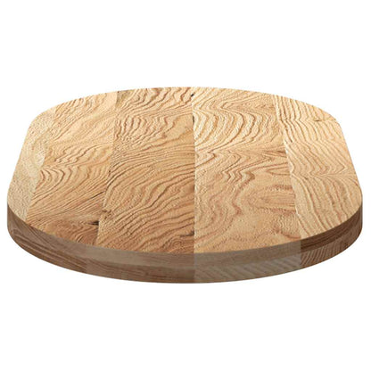 vidaXL Tischplatte 100x50x4 cm Massivholz Eiche Oval