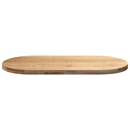 vidaXL Tischplatte 120x60x4 cm Massivholz Eiche Oval