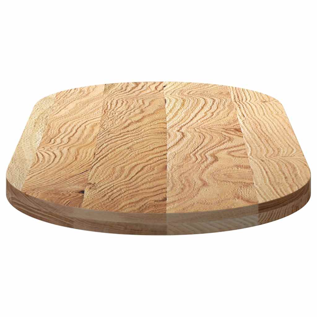 vidaXL Tischplatte 120x60x4 cm Massivholz Eiche Oval