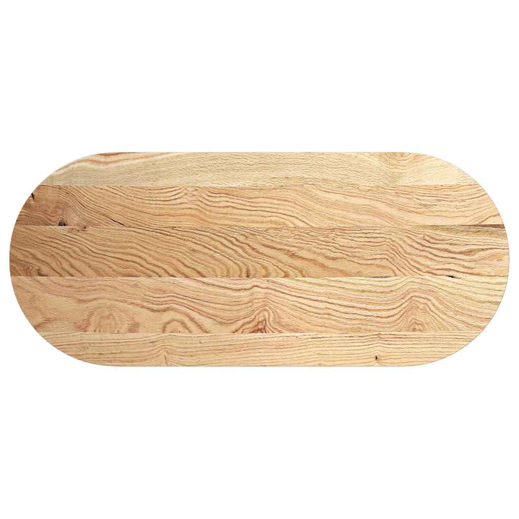 vidaXL Tischplatte 140x60x4 cm Massivholz Eiche Oval