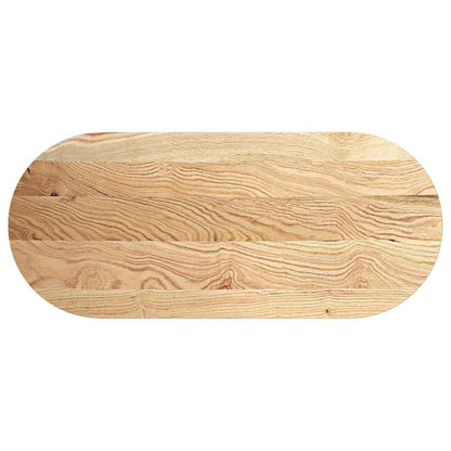vidaXL Tischplatte 140x60x4 cm Massivholz Eiche Oval