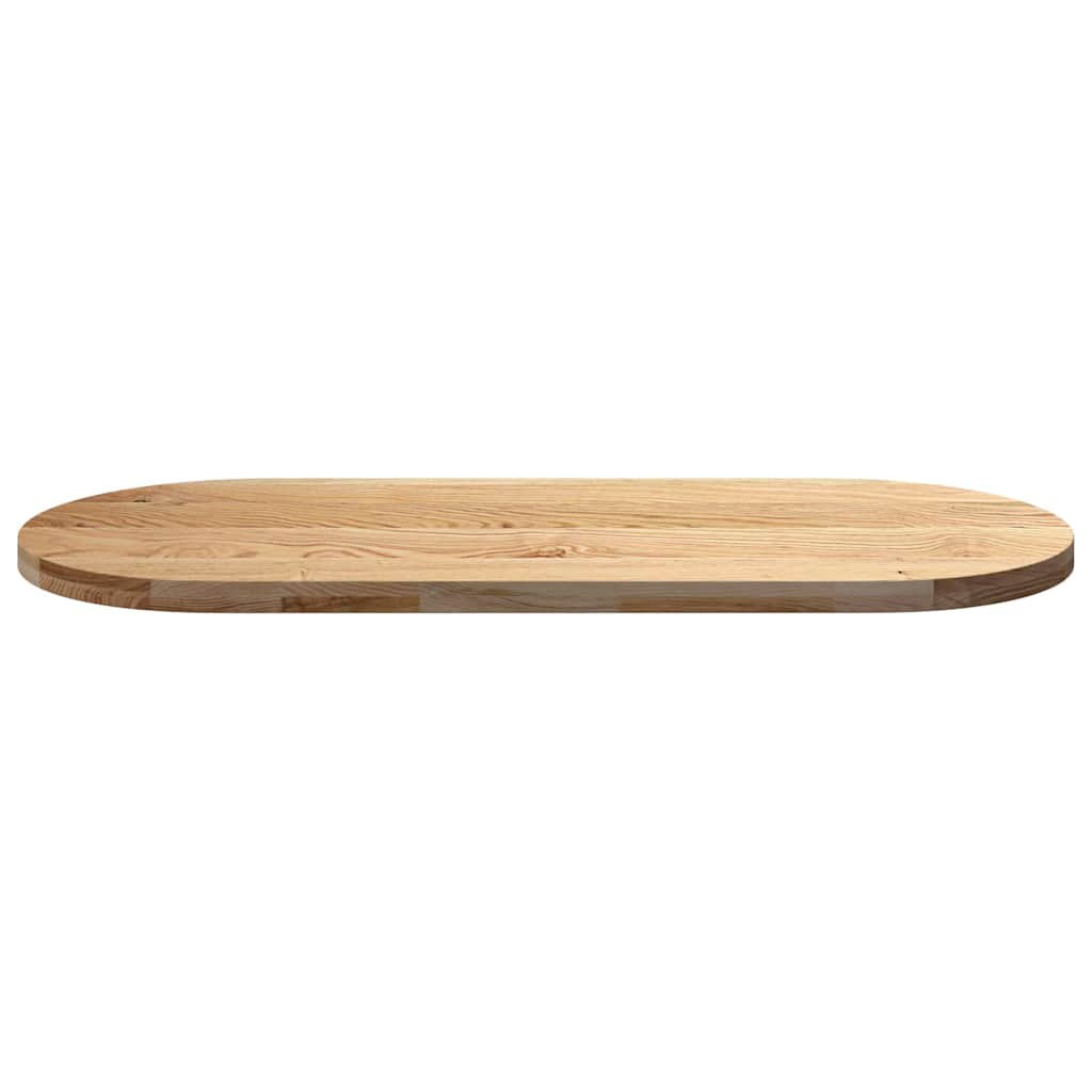 vidaXL Tischplatte 140x60x4 cm Massivholz Eiche Oval