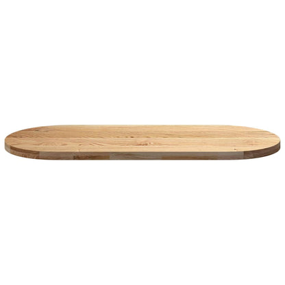 vidaXL Tischplatte 140x60x4 cm Massivholz Eiche Oval