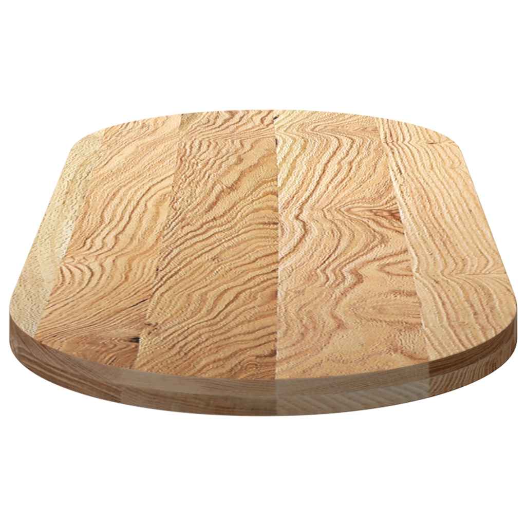 vidaXL Tischplatte 140x60x4 cm Massivholz Eiche Oval