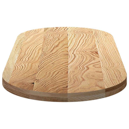 vidaXL Tischplatte 140x60x4 cm Massivholz Eiche Oval