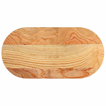 vidaXL Tischplatte Hellbraun 80x40x2 cm Massivholz Eiche Oval