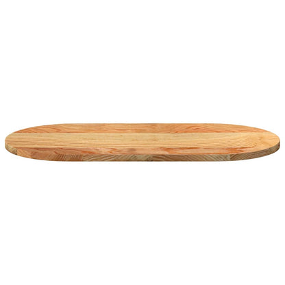 vidaXL Tischplatte Hellbraun 80x40x2 cm Massivholz Eiche Oval