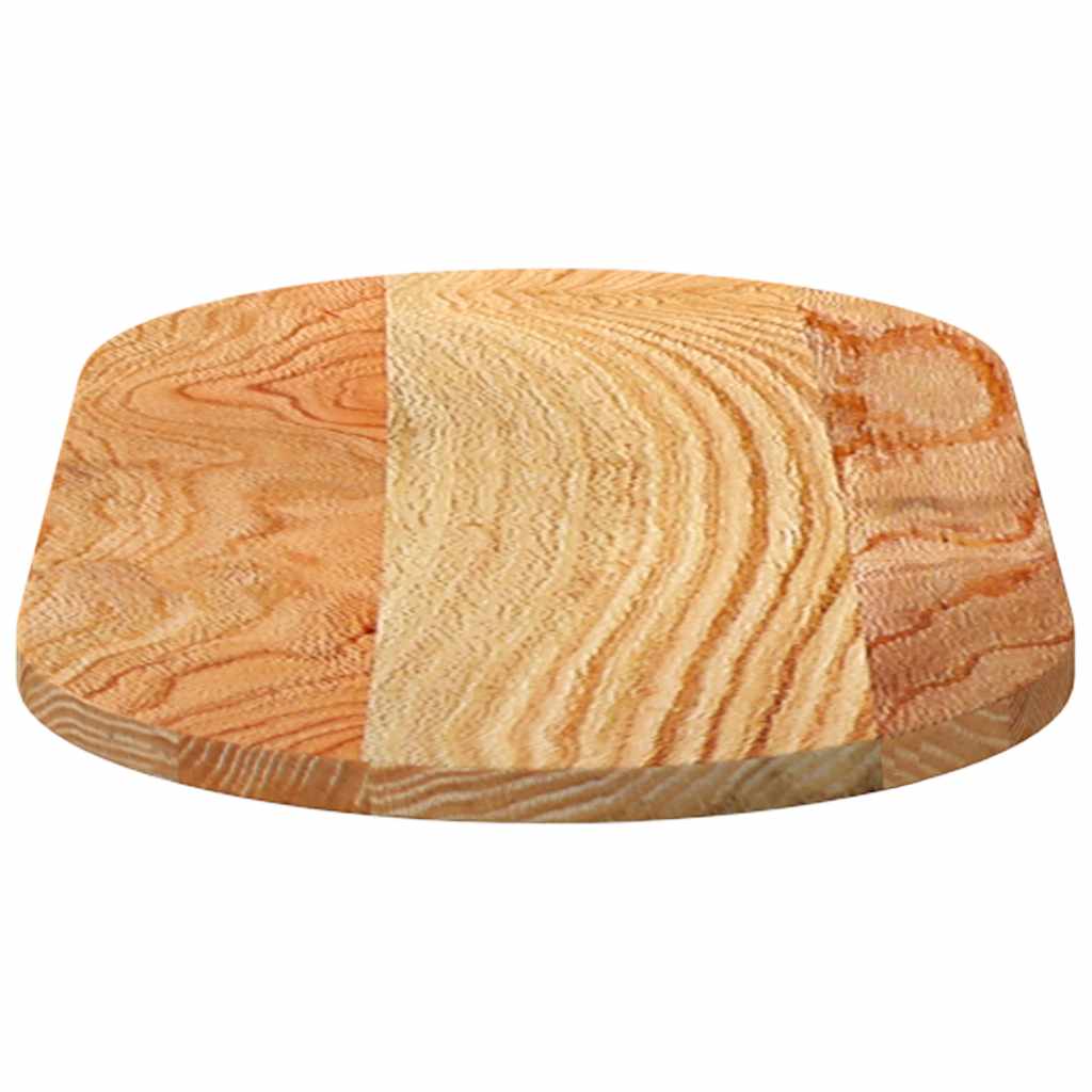 vidaXL Tischplatte Hellbraun 80x40x2 cm Massivholz Eiche Oval