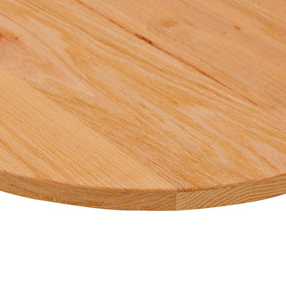 vidaXL Tischplatte Hellbraun 100x50x2 cm Massivholz Eiche Oval