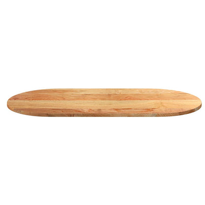 vidaXL Tischplatte Hellbraun 120x60x2 cm Massivholz Eiche Oval