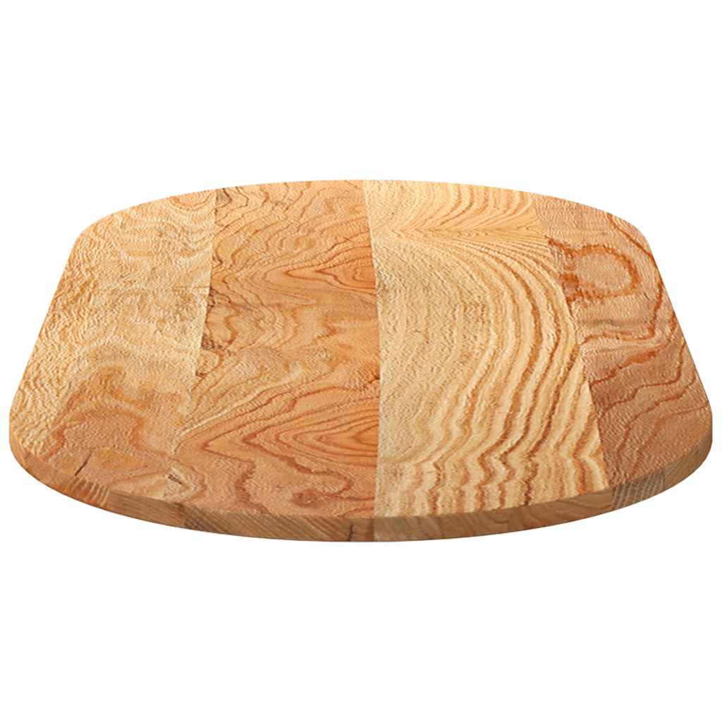 vidaXL Tischplatte Hellbraun 120x60x2 cm Massivholz Eiche Oval