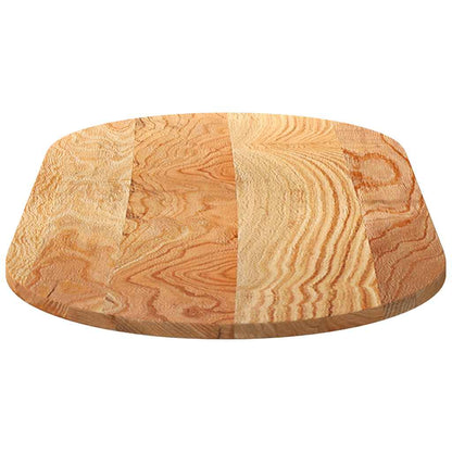 vidaXL Tischplatte Hellbraun 120x60x2 cm Massivholz Eiche Oval