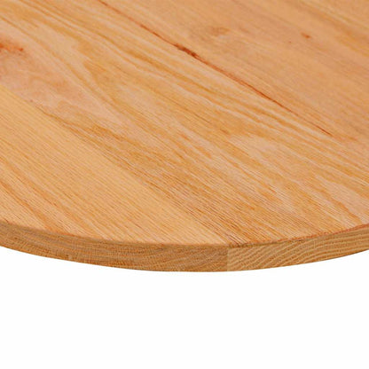 vidaXL Tischplatte Hellbraun 120x60x2 cm Massivholz Eiche Oval