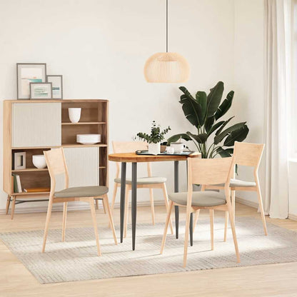 vidaXL Tischplatte Hellbraun 80x40x4 cm Massivholz Eiche Oval