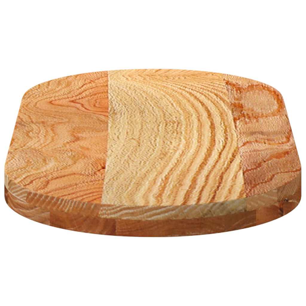 vidaXL Tischplatte Hellbraun 80x40x4 cm Massivholz Eiche Oval