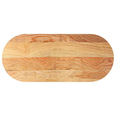 vidaXL Tischplatte Hellbraun 140x60x4 cm Massivholz Eiche Oval