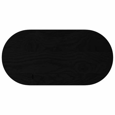 vidaXL Tischplatte Dunkelbraun 80x40x2 cm Massivholz Eiche Oval