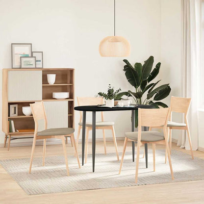 vidaXL Tischplatte Dunkelbraun 100x50x2 cm Massivholz Eiche Oval