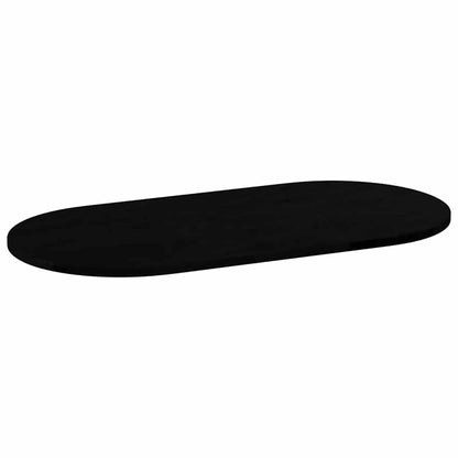 vidaXL Tischplatte Dunkelbraun 100x50x2 cm Massivholz Eiche Oval
